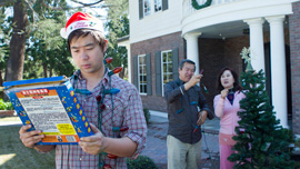 The Xia family decorates for Christmas