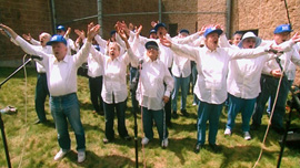 Young@Heart performs "Forever Young" for a special audience